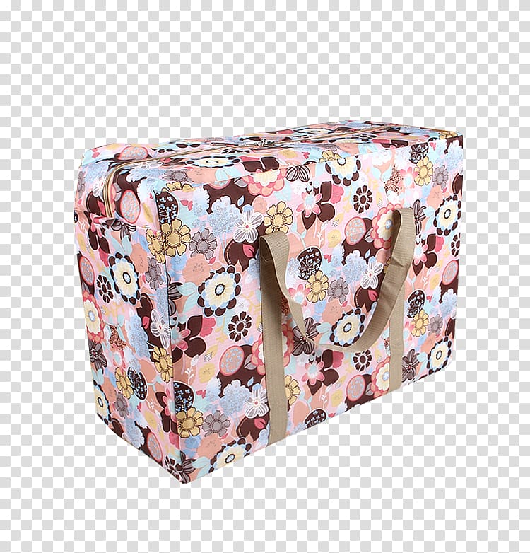 Oxford Baggage Suitcase Gunny sack, Floral luggage bag transparent background PNG clipart