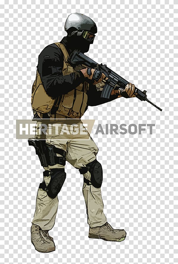Infantry Soldier Airsoft Guns Firearm Marksman, Soldier transparent background PNG clipart