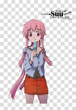 Srbb0026 Future Diary Mirai Nikki Yuno Gasai Anime - Elfen Lied Vs Mirai  Nikki, HD Png Download - 1200x898(#1925923)