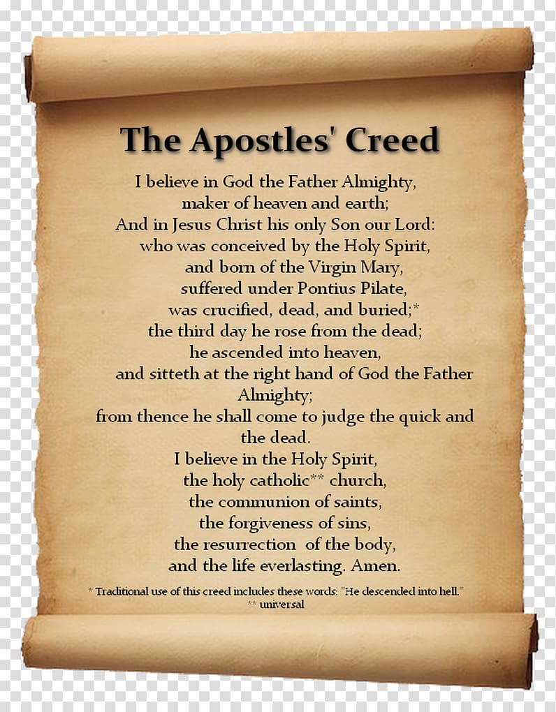 Apostles' Creed Christian Church Catholicism, We Believe In Prayer transparent background PNG clipart