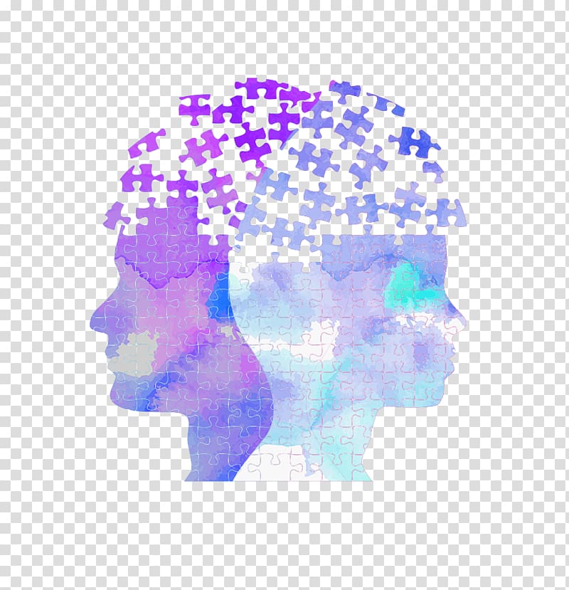 two human head puzzle illustrations, The Mind Games Men Play with Women Jigsaw puzzle, brain transparent background PNG clipart
