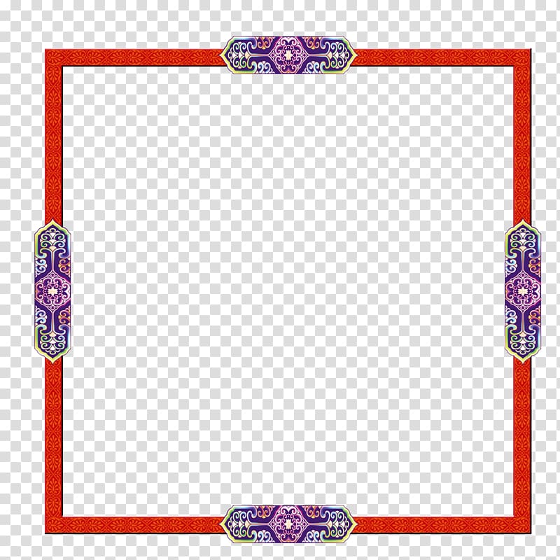 Purple Blue Pattern, Atmospheric perspective purple edge decorative border transparent background PNG clipart