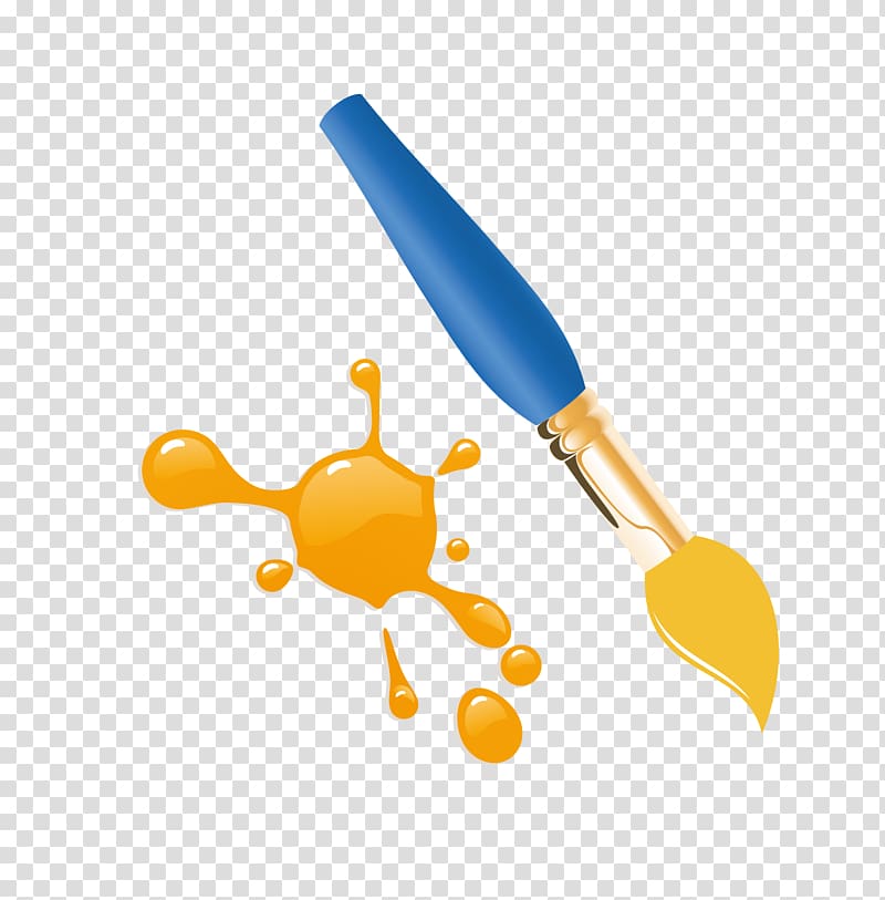 Brush Paint House Yellow Paint Pen Transparent Background Png Clipart Hiclipart