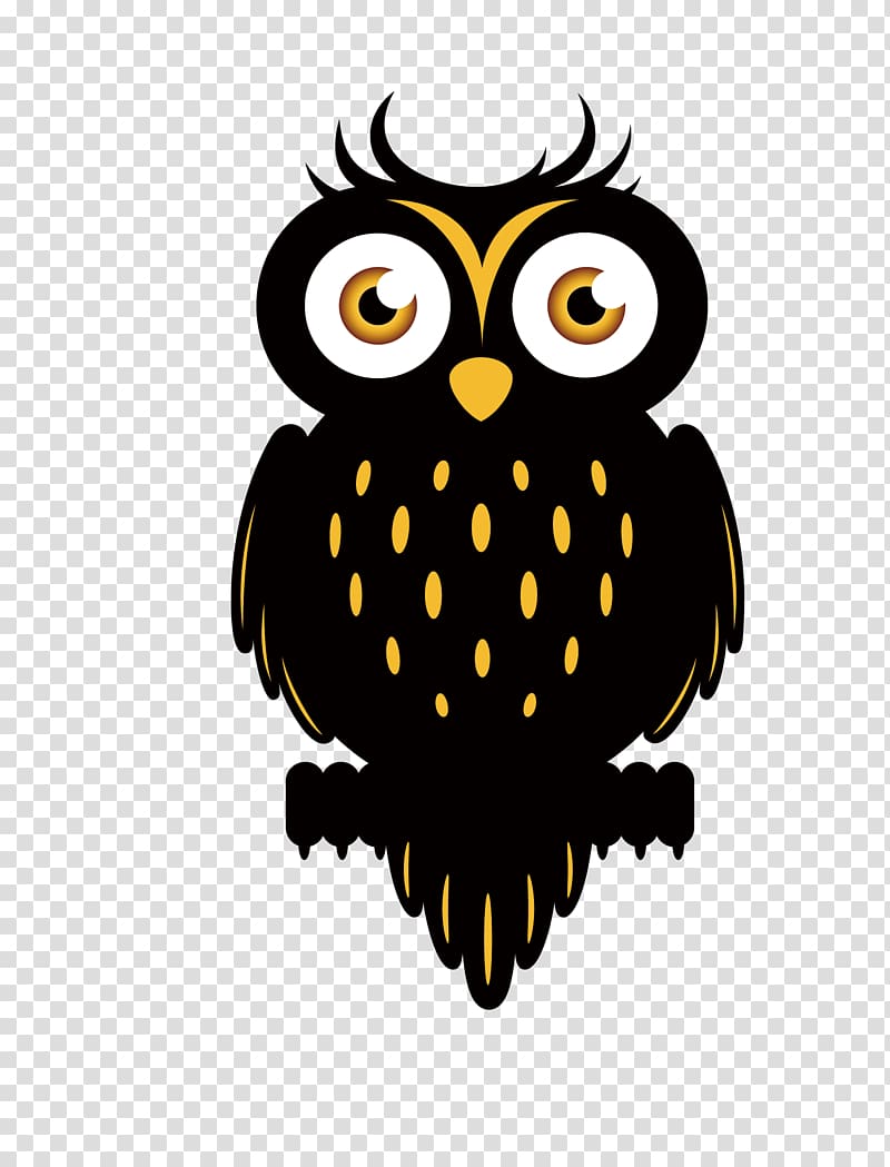 black owl transparent background PNG clipart