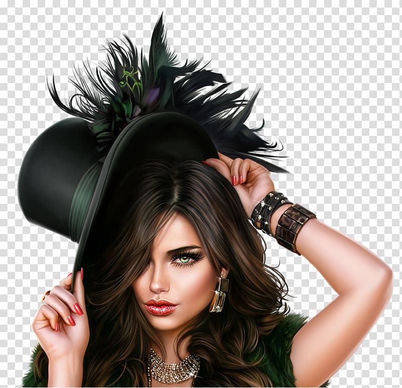 Hairstyle Woman , beautiful model transparent background PNG clipart