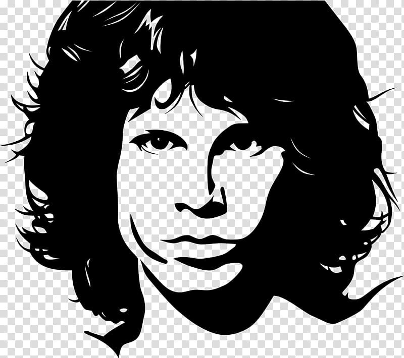 Jim Morrison Musician Portrait, others transparent background PNG clipart