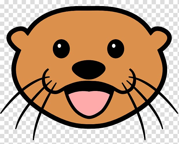 brown animal head , Sea otter Cartoon , otter transparent background PNG clipart
