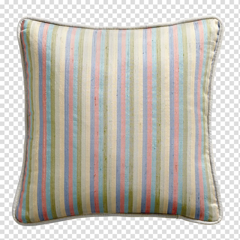 Throw Pillows Cushion Textile Linen, striped material transparent background PNG clipart