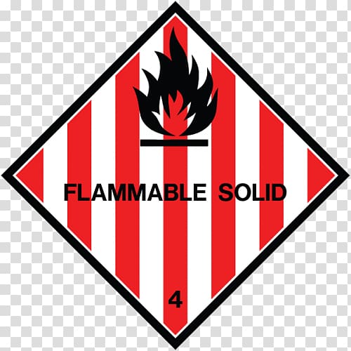Dangerous goods Combustibility and flammability Hazchem Chemical substance Solid, pull goods transparent background PNG clipart