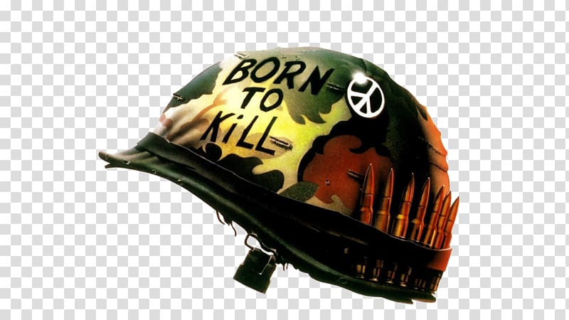 green and brown nutshell helmet, Gny. Sgt. Hartman War film Poster, Soldier Helmet transparent background PNG clipart
