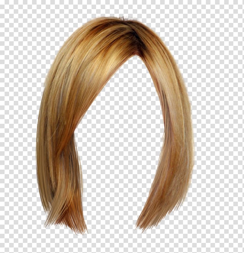 blonde hair wig, Bob cut Hairstyle Lob Layered hair, hair transparent background PNG clipart