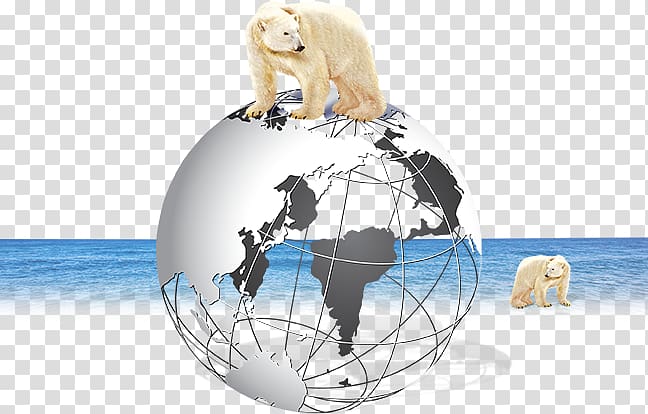 Earth Greenhouse effect Poster Global warming, Polar bear on earth transparent background PNG clipart
