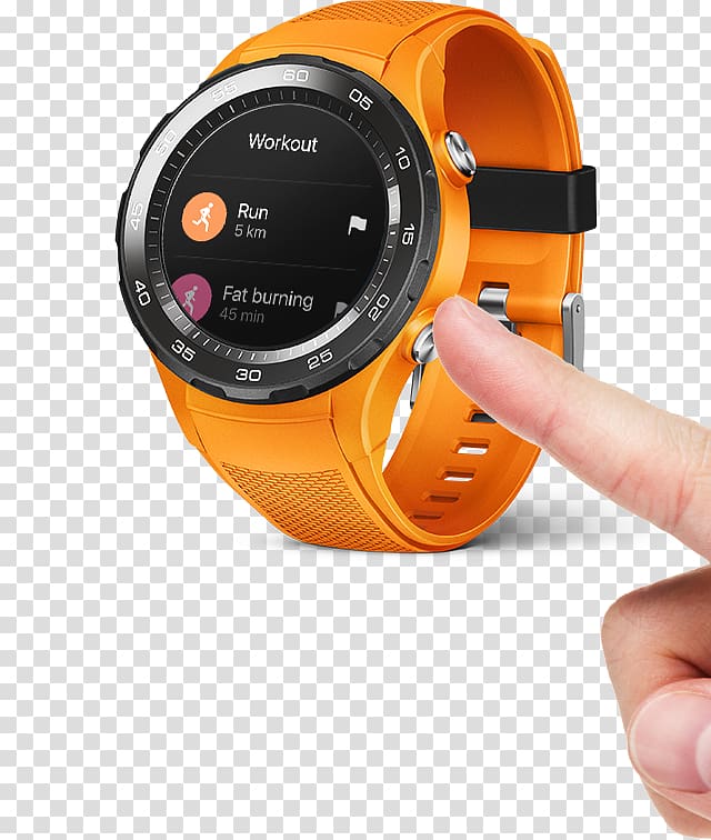 Smartwatch Huawei Watch 2 Wear OS, watch transparent background PNG clipart