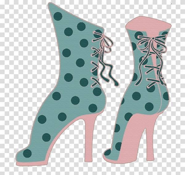 High-heeled footwear Shoe Drawing, Hand-painted dot high heels transparent background PNG clipart