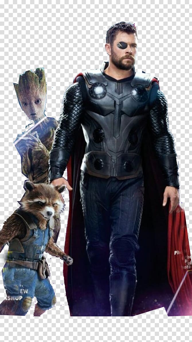 Chris Hemsworth Avengers: Infinity War Thor Groot Rocket Raccoon, Thor transparent background PNG clipart