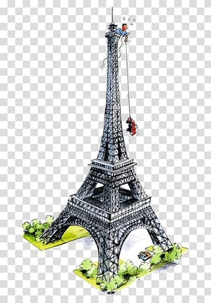 Eiffel Tower Peeking at Peak Oil Drawing Perspective, eiffel tower transparent background PNG clipart