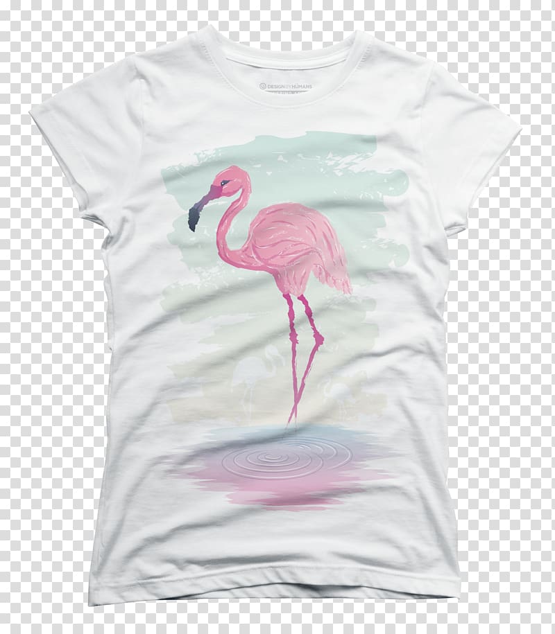 T-shirt Top Sleeveless shirt Sweater vest, flamingo deductible element transparent background PNG clipart
