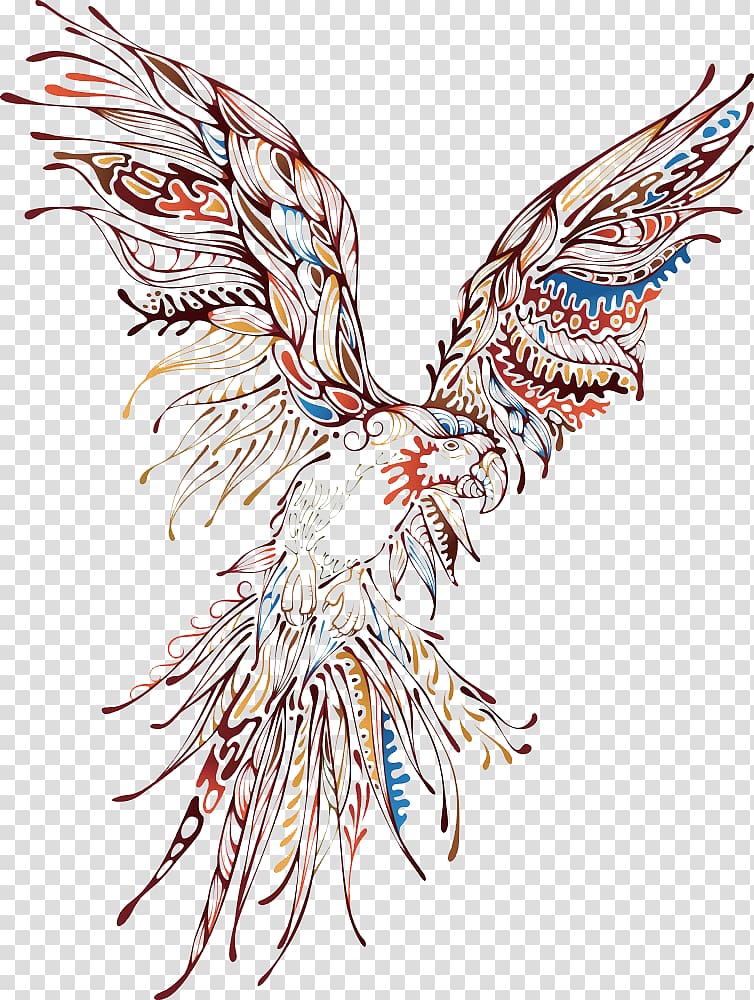 Animal Abstract art Drawing, Cartoon Parrot Design transparent background PNG clipart