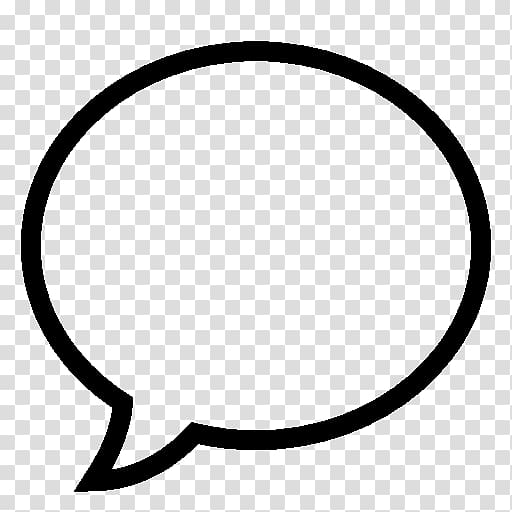 Black and white , Speech Bubble High-Quality transparent background PNG clipart