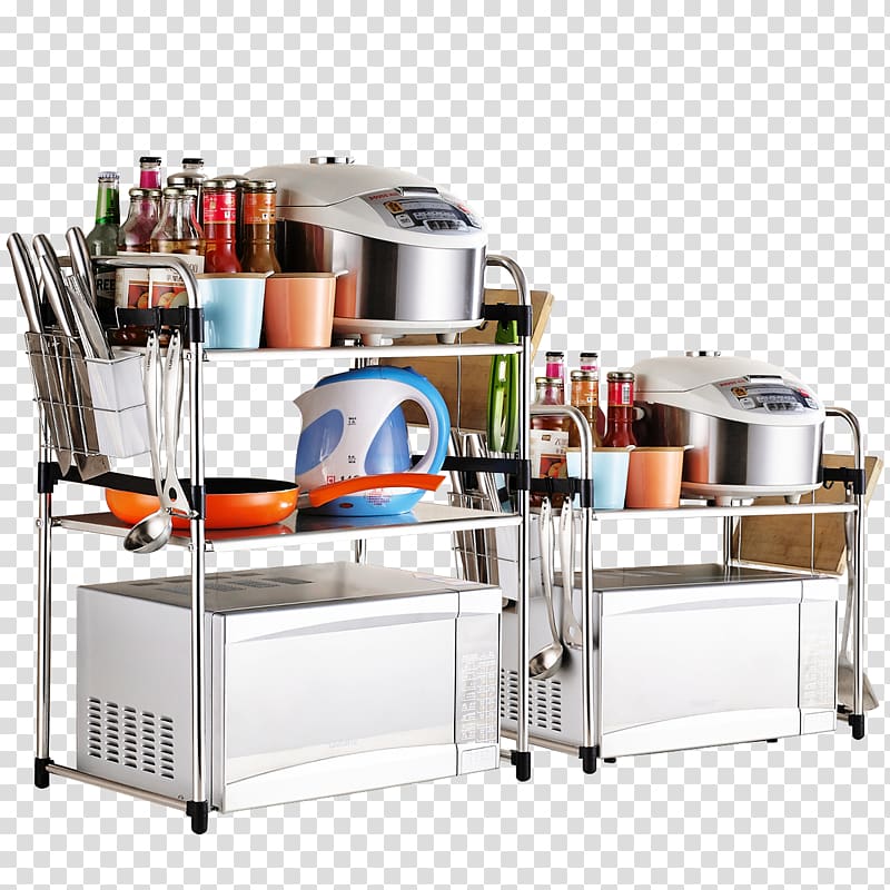 Kitchen supplies. Design мелкый бытавой техника полка. Фон для мебели и посуды. Ремонт мелкой бытовой техники на столе. Дизайн бытовых товаров.