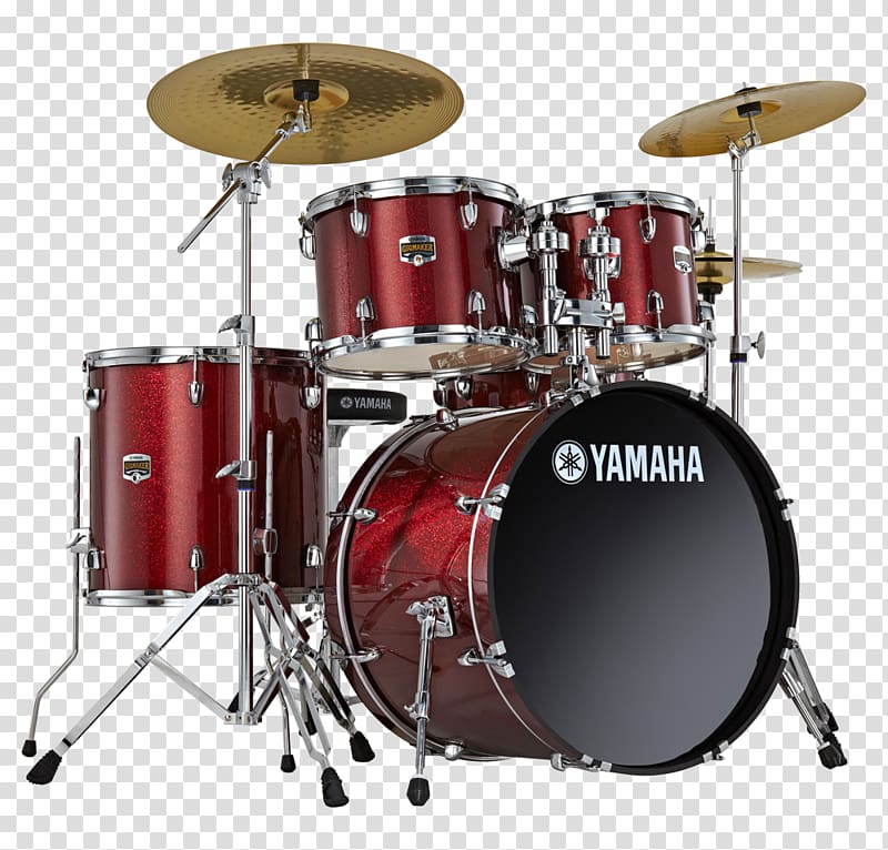 red and black Yamaha drum set, Drums Guitar Musical instrument String instrument Yamaha Corporation, Drum transparent background PNG clipart