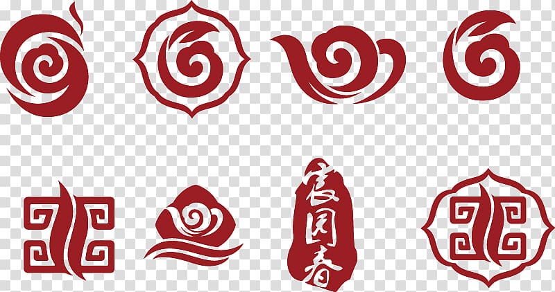 Logo Creativity, Classical tea culture patterns flag transparent background PNG clipart