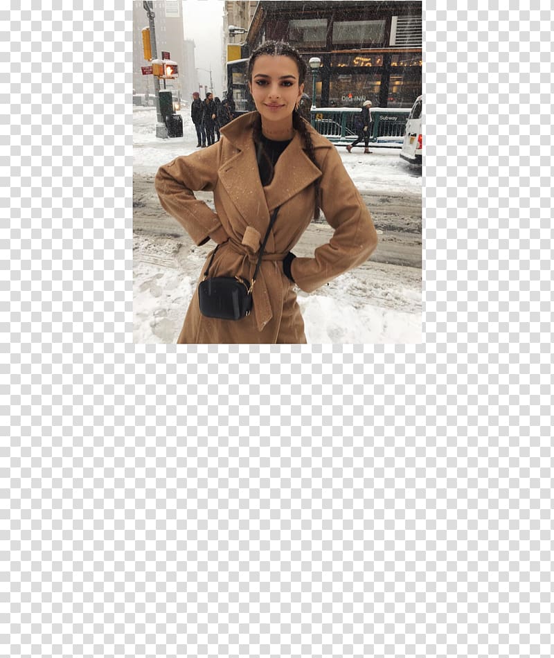 New York Fashion Week Female Winter storm, Emily Ratajkowski transparent background PNG clipart