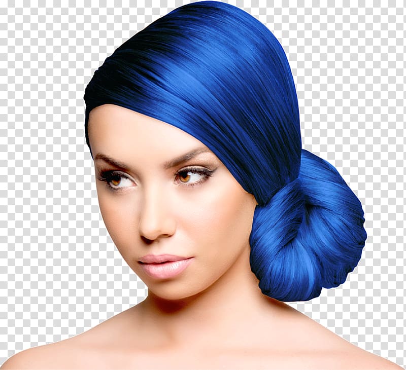 Hair coloring Electric blue Human hair color Dye, orange transparent background PNG clipart