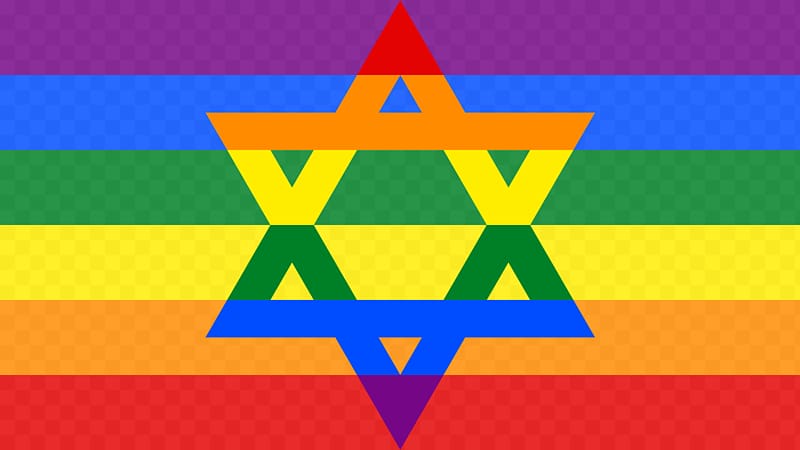 Star of David T-shirt Jewish people Judaism Rainbow flag, Judaism transparent background PNG clipart