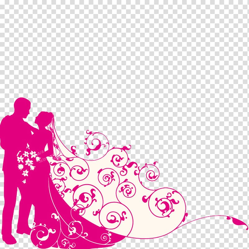 silhouette artwork of wedding couple illustration, Embroidery & Cross Stitch Cross-stitch Bride Wedding, Married men and women transparent background PNG clipart