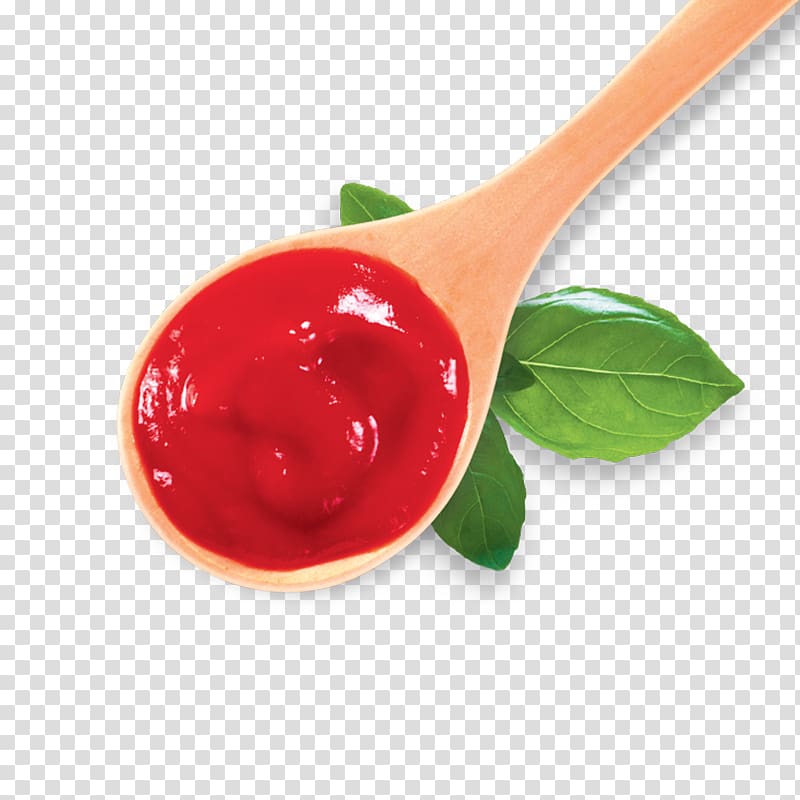 ladle with red cream, Sicilian cuisine Tomato sauce Ketchup, sauce transparent background PNG clipart