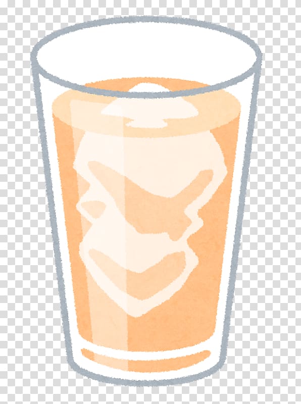 Pint glass Orange drink Aojiru Juice, glass transparent background PNG clipart