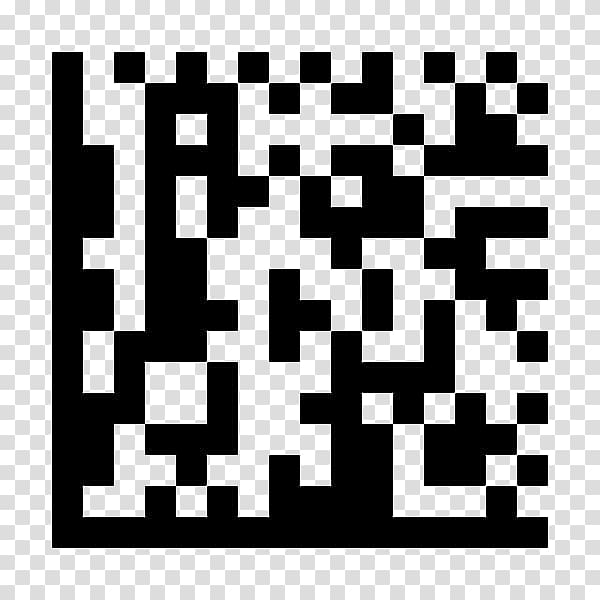 Data Matrix Barcode 2D-Code, matrix code transparent background PNG clipart