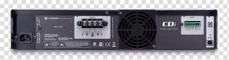 Audio power amplifier Crown Audio CDi 1000 Crown International Power supply unit, others transparent background PNG clipart