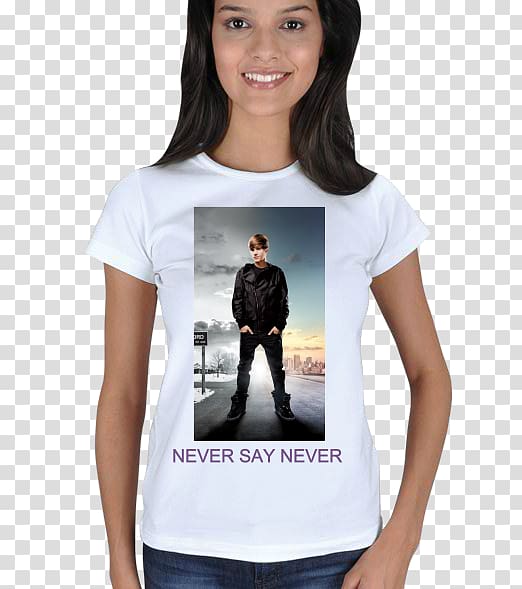 T-shirt Woman Never Let You Go Boyfriend Never Say Never (Single Version), T-shirt transparent background PNG clipart