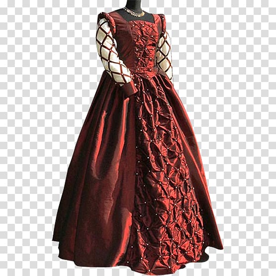 Renaissance Ball gown Dress Clothing, medieval transparent background PNG clipart