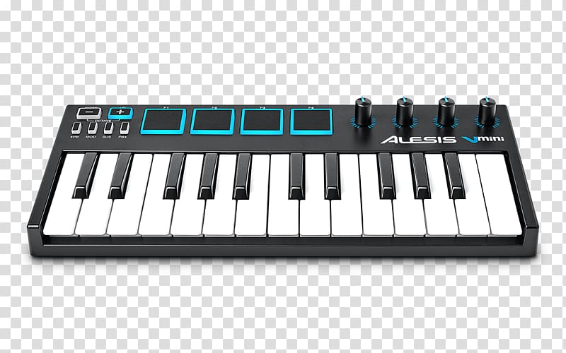 MIDI Controllers Alesis Vmini Portable 25-Key USB-MIDI Controller MIDI keyboard Musical Instruments, musical instruments transparent background PNG clipart