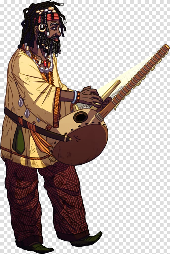 Dead In Vinland Griot Plucked string instrument Character, others transparent background PNG clipart
