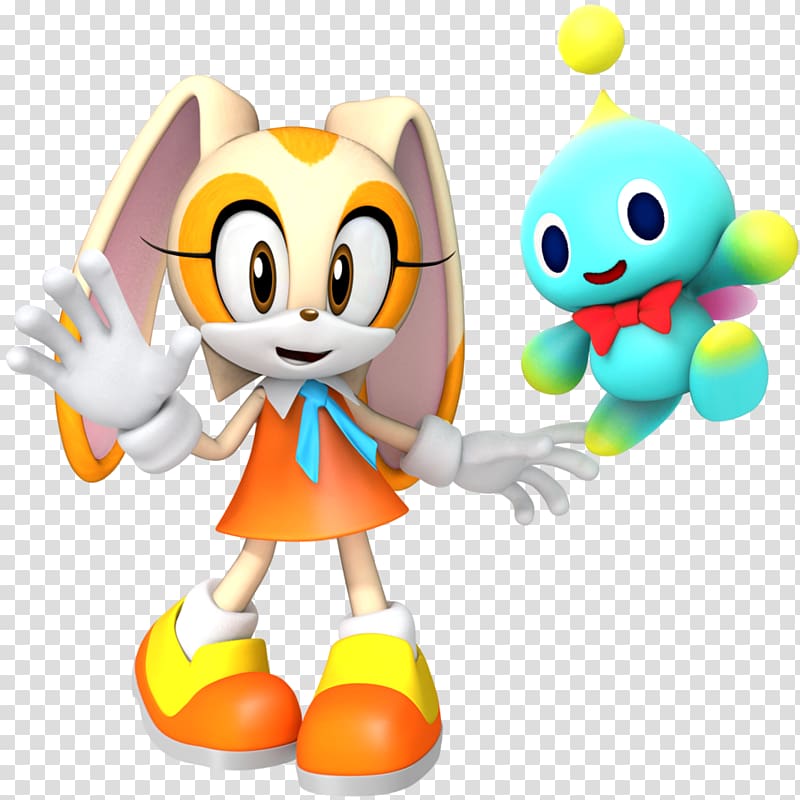 Cream the Rabbit Cheese the Chao Amy Rose Sonic Forces, cheese cream transparent background PNG clipart