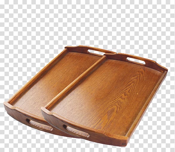 Wood Tray Plate Tableware Plastic, Solid wood rectangular tray transparent background PNG clipart