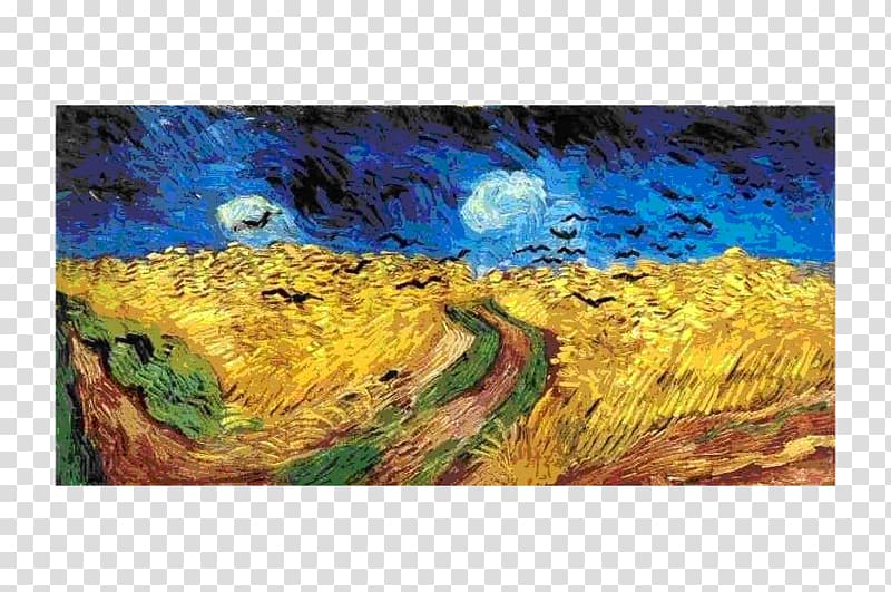 Wheatfield with Crows The Starry Night Self-Portrait with Bandaged Ear and Pipe Oil painting, painting transparent background PNG clipart