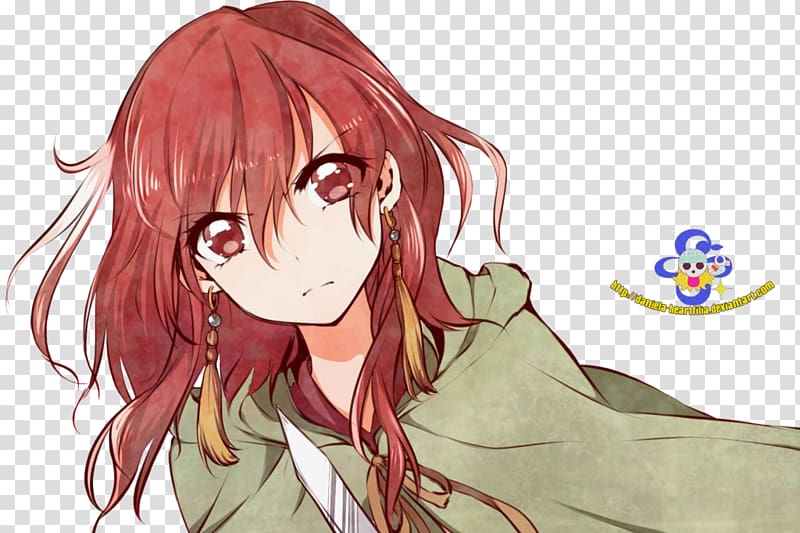 Anime Yona of the Dawn Red hair Fan art Japanese cartoon, akatsuki no yona transparent background PNG clipart