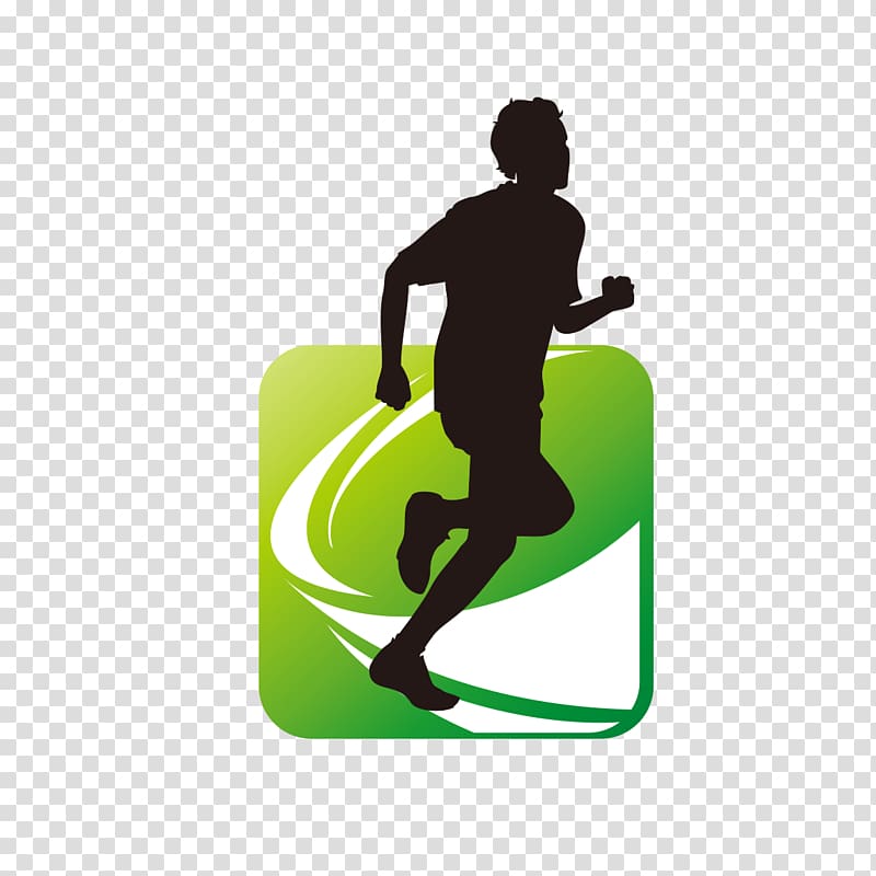 Logo Running Sport Silhouette, Running Silhouette transparent background PNG clipart