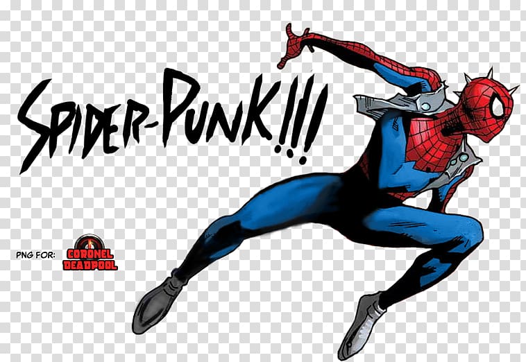 Spider-Man Spider-Verse Venom Deadpool Punk rock, punk transparent background PNG clipart