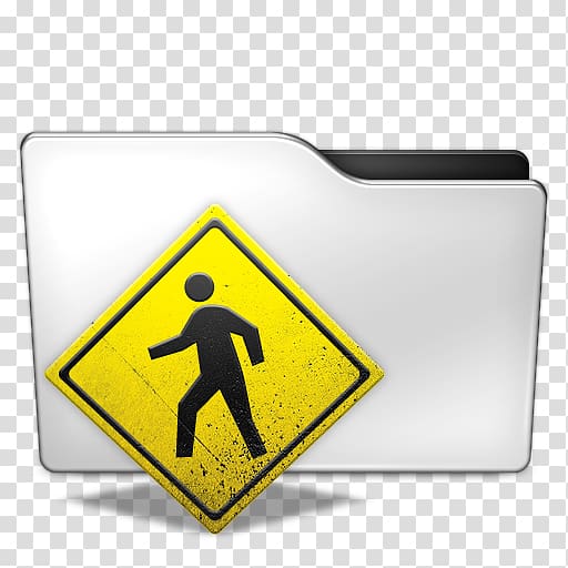 Pedestrian crossing Warning sign Traffic sign School zone, folders transparent background PNG clipart