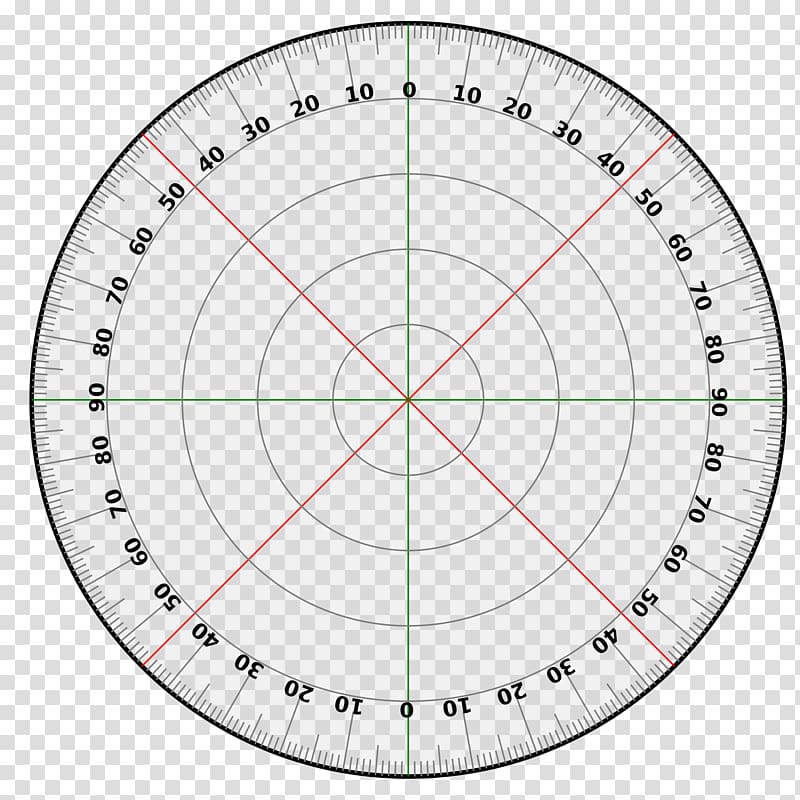 Protractor Circle Degree Template Turn 360 Degrees transparent
