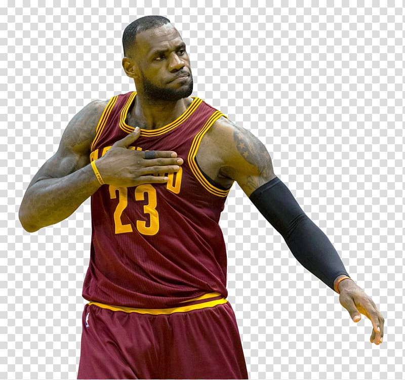 LeBron James touching his chest using his right hand, LeBron James ...