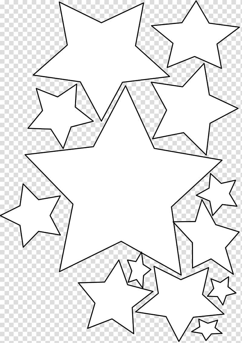 Black and white Line art Star of Bethlehem , Black Stars transparent background PNG clipart