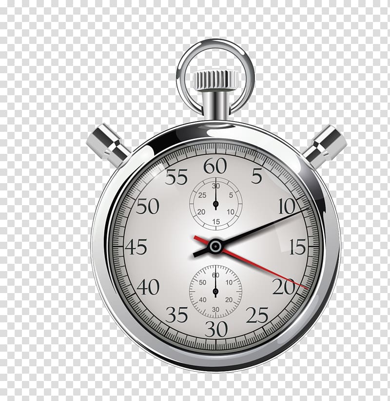 silver-colored pocket watch, Stopwatch Illustration, Watch transparent background PNG clipart