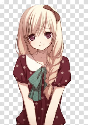 Munecas Girl Character With Blonde Hair And White To Transparent